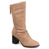Journee Collection Sequois Slouch Heeled Boot In Nude