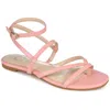 Journee Collection Serissa Ankle Strap Sandal In Pink