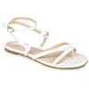 Journee Collection Serissa Ankle Strap Sandal In White