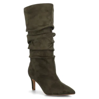 Journee Collection Journee Women's Sonnet Knee High Extra Wide-calf Slouchy Boots In Green