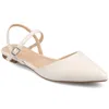 Journee Collection Martine Slingback Flat In Beige