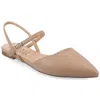 Journee Collection Martine Slingback Flat In Brown