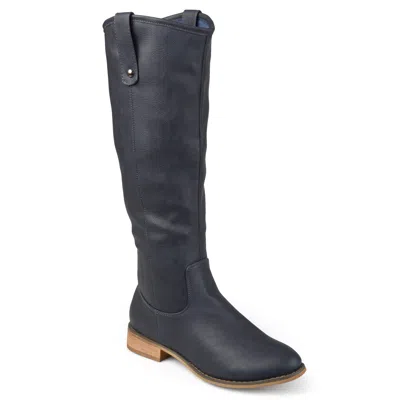 Journee Collection Journee Taven Mid Calf Boot In Blue