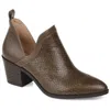 Journee Collection Terri Textured Bootie In Grey