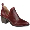 Journee Collection Terri Lizard Embossed Bootie In Pink