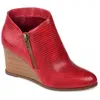 Journee Collection Women's Glam Wedge Booties In Red