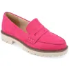 Journee Collection Kenly Womens Moc Closed Toe Loafers In Pink