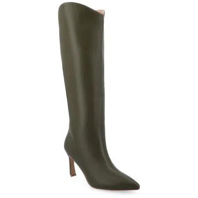 Journee Collection Journee Women's Tru Comfort Foam Rehela Wide Width Wide Calf Boots In Green