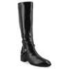 Journee Collection Wide Width Extra Wide Calf Womens Romilly Tru Comfort Foam Stacked Block Heel Round Toe Boots In Black
