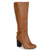 Journee Collection Carver Womens Wide Calf Pull On Knee-high Boots In Multi