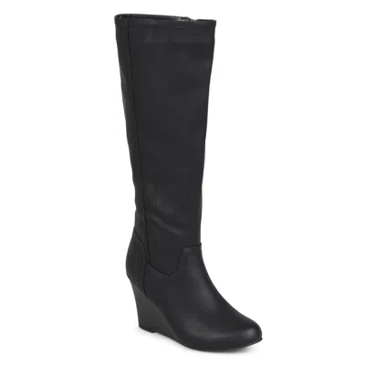 Journee Collection Journee Women's Wide Calf Langly Boot In Black