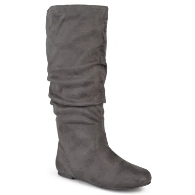 Journee Collection Journee Women's Wide Calf Rebecca-02 Boot In Grey