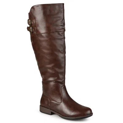 Journee Collection Journee Women's Wide Calf Tori Boot In Brown