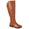 Journee Collection Women's Tori Extra Wide Calf Knee High Riding Boots In Pink