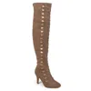 Journee Collection Trill Womens Tall Dressy Thigh-high Boots In Grey