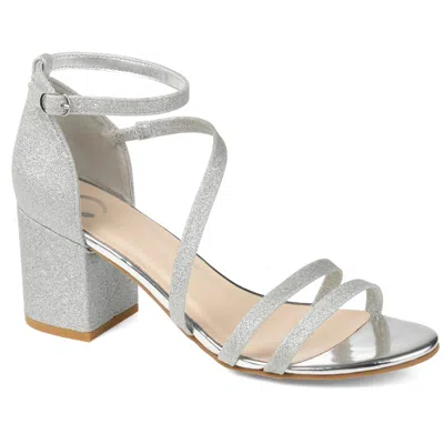 Journee Collection Journee Women's Wide Width Bella Sandals In Silver