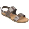 Journee Collection Journee Women's Wide Width Lavine Sandals In Grey