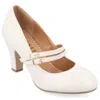 Journee Collection Womens Windy Double Strap Round Toe Block Heel Mary Jane Pumps In Multi