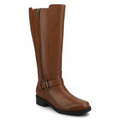 Journee Collection Journee Women's Yasmina Knee High Casual Boots In Brown