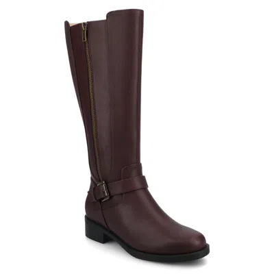 Journee Collection Journee Women's Yasmina Knee High Casual Boots In Red