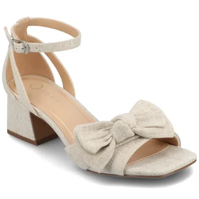 Journee Collection Journee Women's Zevi Medium And Wide Width Dress Sandals In Beige
