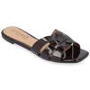 Journee Collection Journee Womens Arrina Wide Width Flat Sandals In Brown
