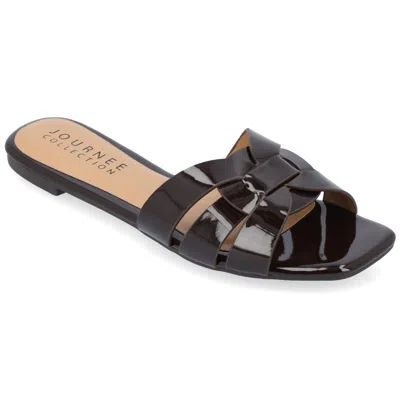 Journee Collection Journee Womens Arrina Wide Width Flat Sandals In Brown