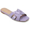 Journee Collection Journee Womens Arrina Wide Width Flat Sandals In Blue