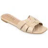 Journee Collection Journee Womens Arrina Wide Width Flat Sandals In Brown