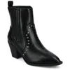 Journee Collection Journee Womens Braylee Studded Western Ankle Booties