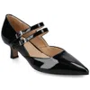 Journee Collection Journee Womens Carnation Medium And Wide Width Kitten Heel Mary Jane Pumps In Multi