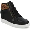 Journee Collection Journee Womens Clarity High Top Wedge Sneaker In Black