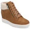 Journee Collection Journee Womens Clarity High Top Wedge Sneaker In Green