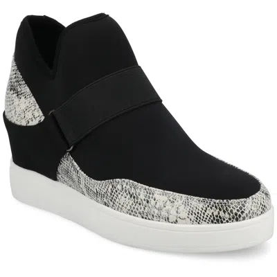 Journee Collection Journee Womens Damari High Top Stretch Wedge Sneaker