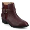 Journee Collection Journee Womens Devina Medium And Wide Width Buckle Detail Ankle Booties
