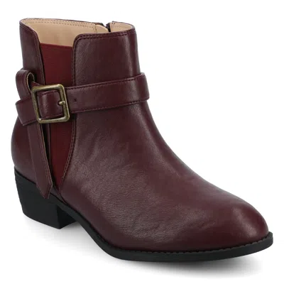 Journee Collection Journee Womens Devina Medium And Wide Width Buckle Detail Ankle Booties