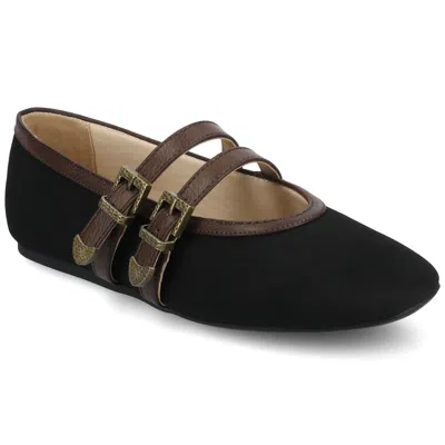 Journee Collection Journee Womens Florene Casual Mary Jane Flats In Black
