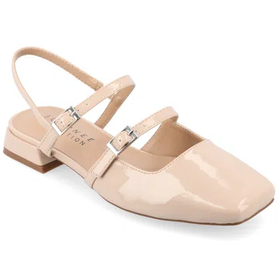 Journee Collection Journee Womens Gretchenn Wide Width Flats In Beige