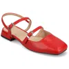 Journee Collection Journee Womens Gretchenn Wide Width Flats In Red