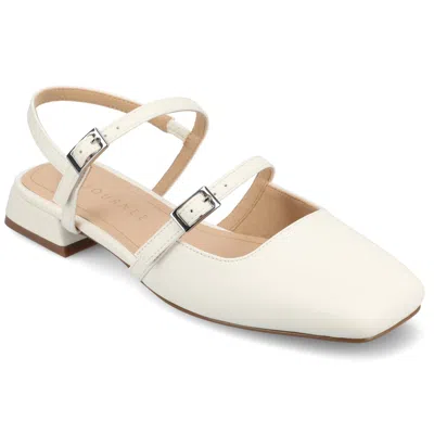 Journee Collection Journee Womens Gretchenn Wide Width Flats In White