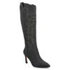 Journee Collection Journee Womens Laramie Knee High Western Boots In Pink
