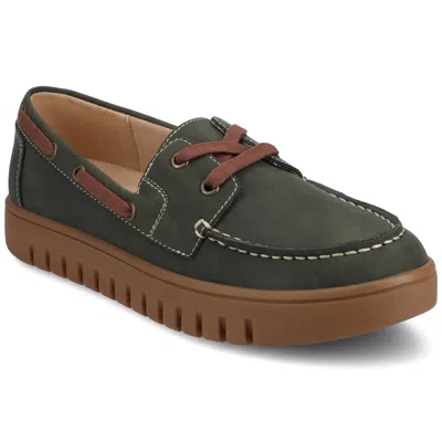 Journee Collection Journee Womens Marion Boat Shoe Loafer In Green