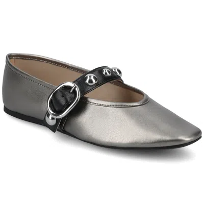 Journee Collection Journee Womens Naveah Studded Ballet Flats In Silver
