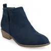 Journee Collection Journee Womens Rimi Pull On Stacked Heel Booties In Blue