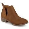 Journee Collection Journee Womens Rimi Pull On Stacked Heel Booties In Brown