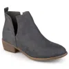 Journee Collection Journee Womens Rimi Pull On Stacked Heel Booties In Grey