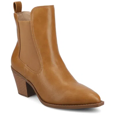 Journee Collection Journee Womens Rosemary Western Chelsea Booties