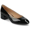 Journee Collection Journee Womens Saarii Wide Width Pumps In Patent/black