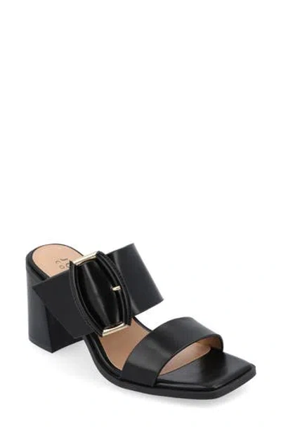Journee Collection Junie Block Heel Sandal In Black