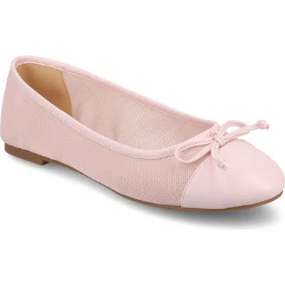 Journee Collection Kaiah Ballet Flat In Mesh/pink